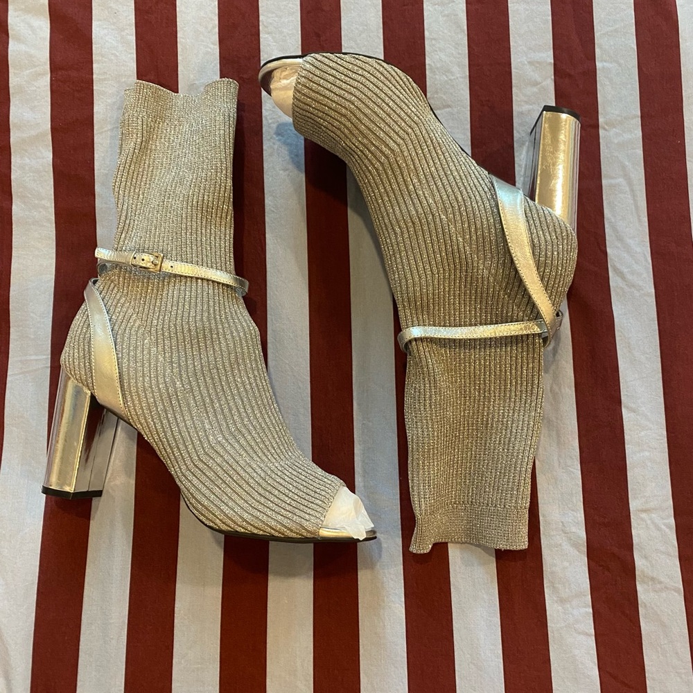 Jeffrey Campbell Sliver Sock Heels